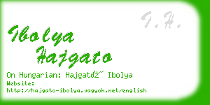 ibolya hajgato business card